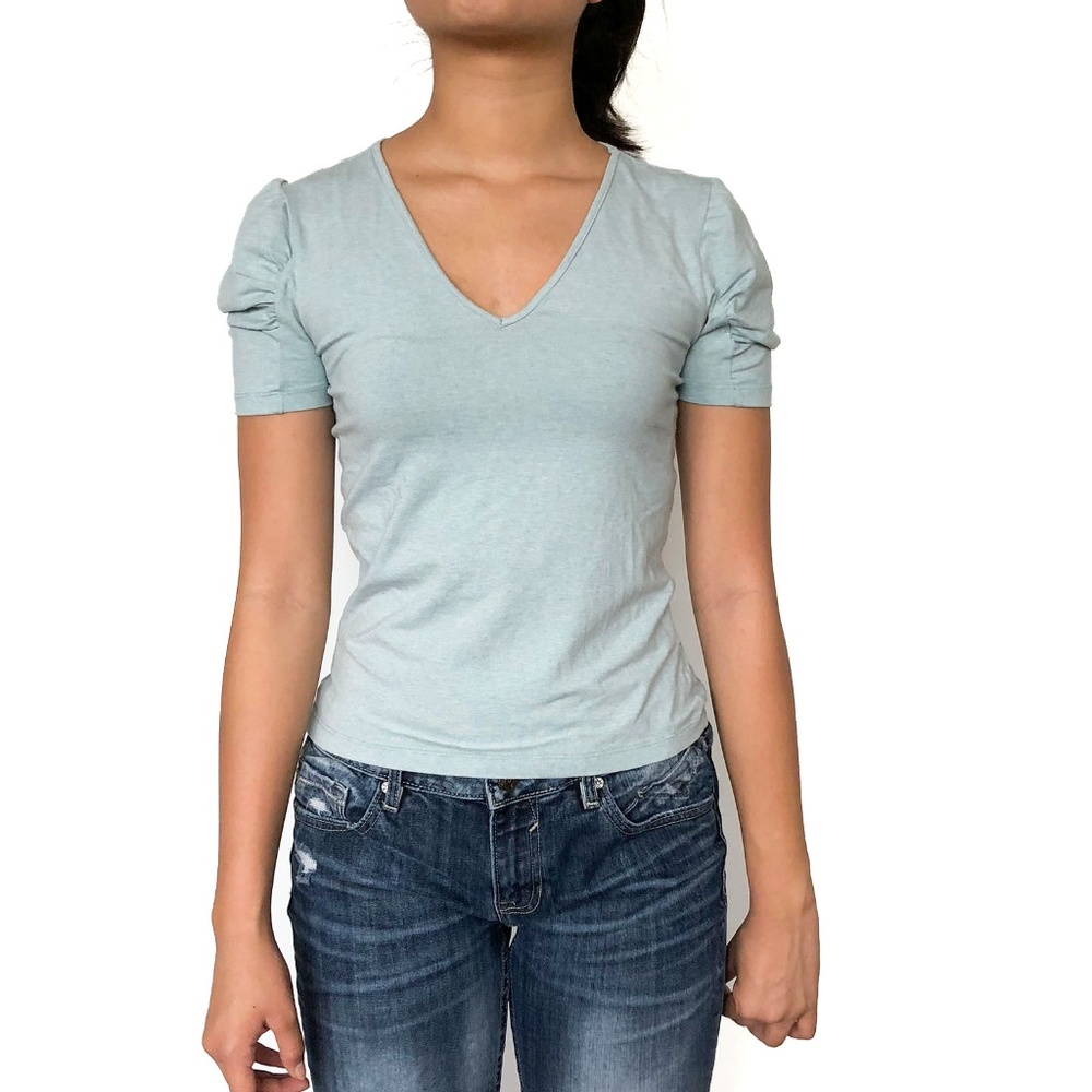 VELVET - Shirred Sleeve Knit Top